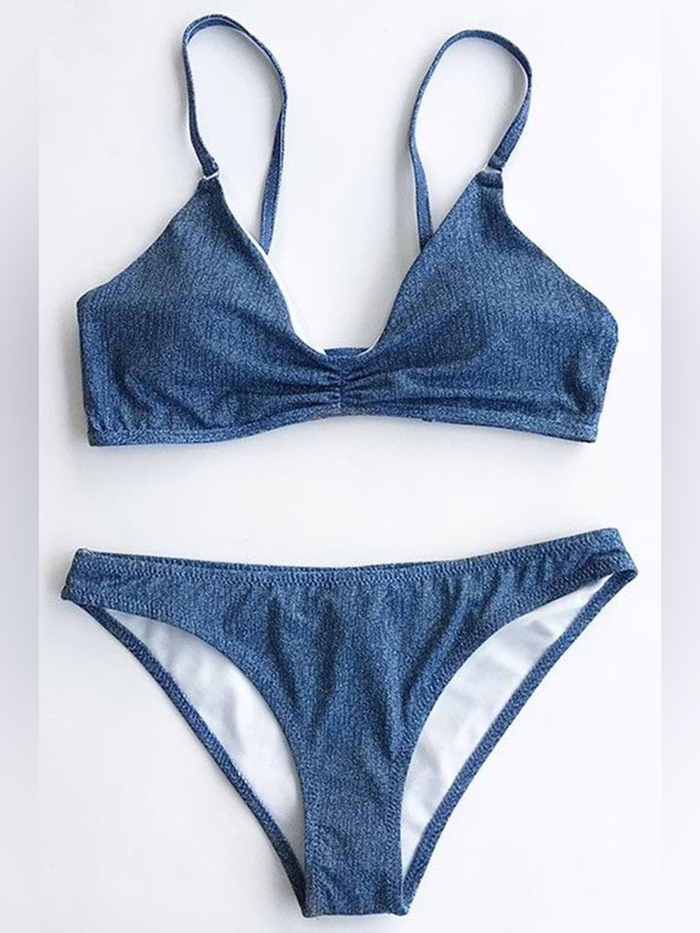 Cupshe Twinkling Blue Ink Bikini Set